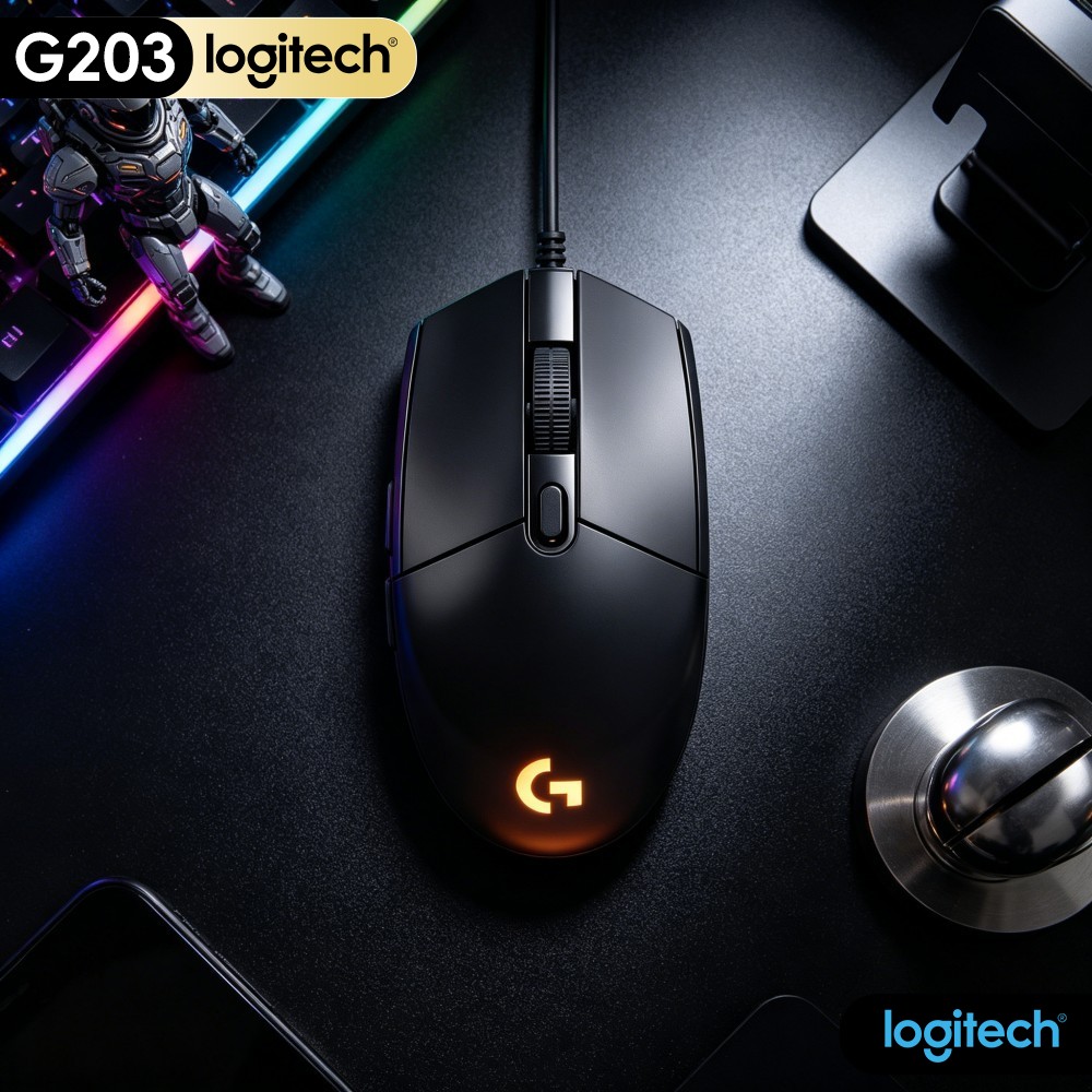 Logitech Mouse G203 - Проводная игровая мышь Logitech G203 с