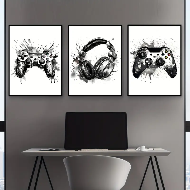 Gaming Accessories For Bedroom - 3 безрамочных холста с картинами, 3