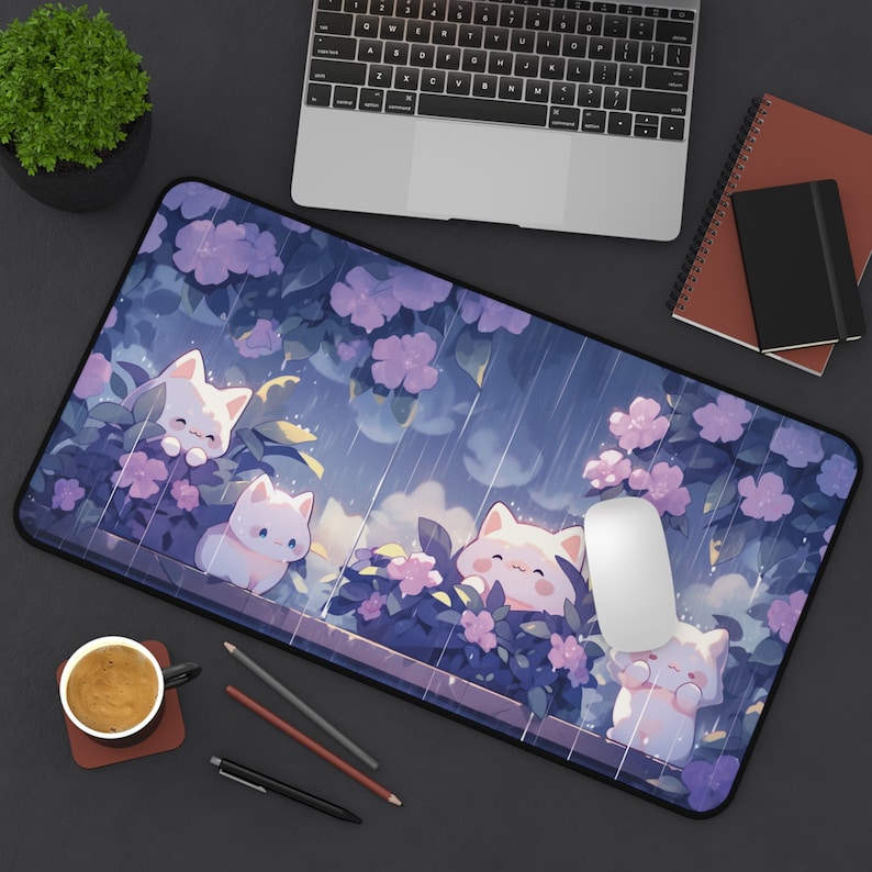 Gaming Accessories Officeworks - Большой коврик для мыши Kawaii Cats