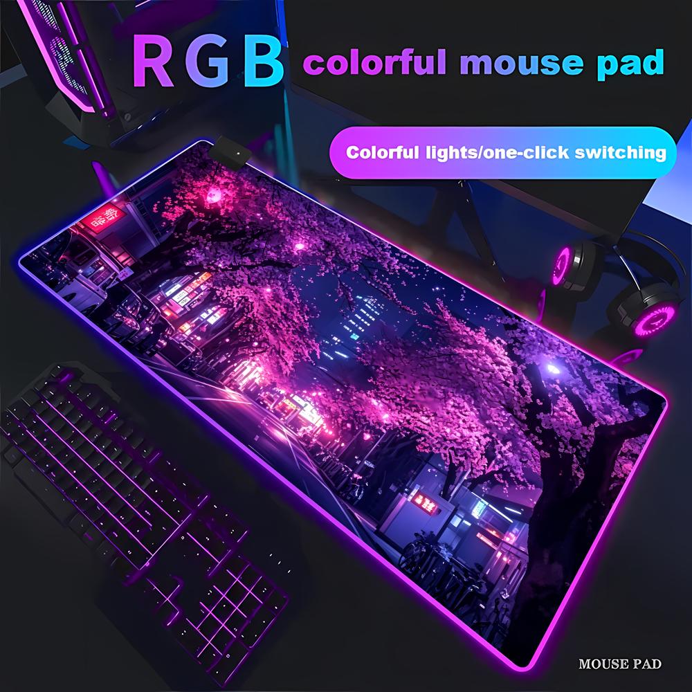 Gaming Accessories Officeworks - Коврик для мыши RGB с японским