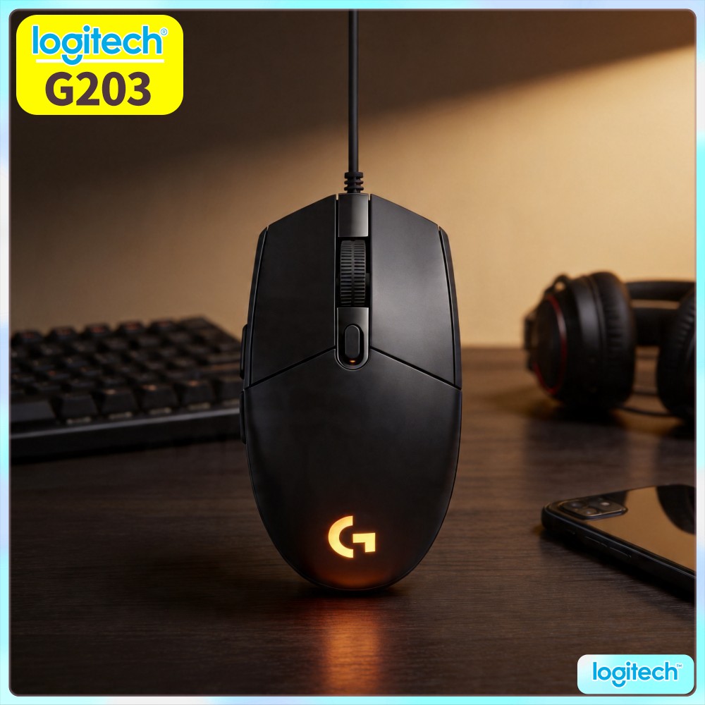 Logitech Mouse G203 - Проводная игровая мышь Logitech G203 с