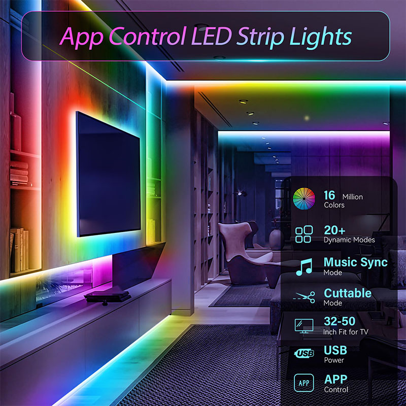 USB RGB LED-лента SMD3535 с уп – обзор и цена Gaming Accessories For Bedroom